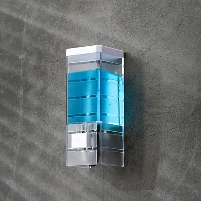 TEMU Stylish Wall-mounted Soap Dispenser - Rust-resistant Design, Space-saving With Easy-pump Head. Suitable For Hand, Shampoo, And Shower Gel - Perfect Modern Bathroom Accessory Image