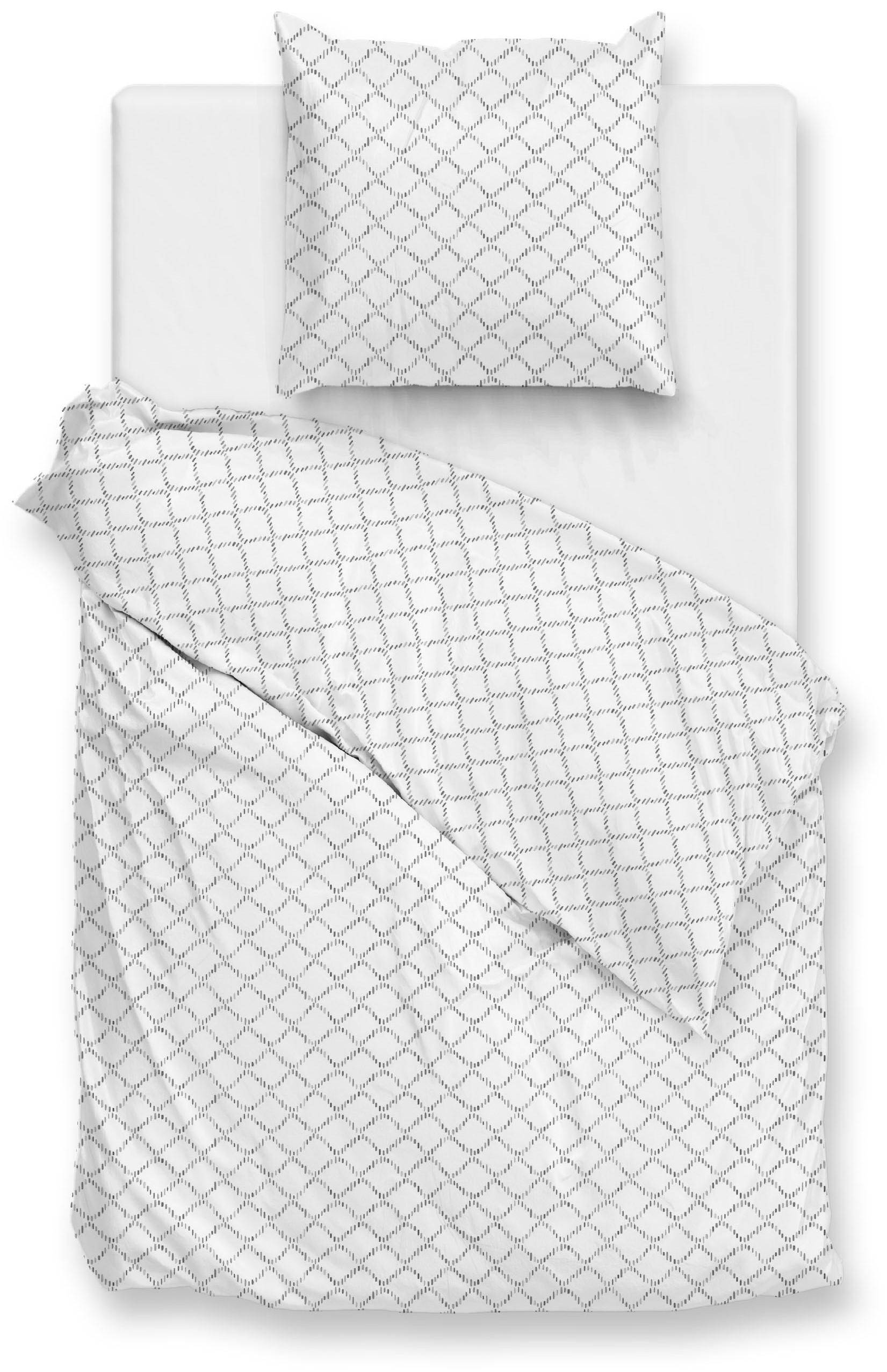 Bettwäsche ZO HOME "Zohome Baumwolle Mako-Satin Bettwäsche Linea di Satinado", weiß, B/L: 135cm x 200cm, 1 Stk., 1 Stk., Mako-Satin, B/L: 80cm x 80cm, 2 Stk., Mako-Satin, Obermaterial: 100% Baumwolle, Bettwäsche, Bettwäsche, Bettwäsche aus 100%... Image