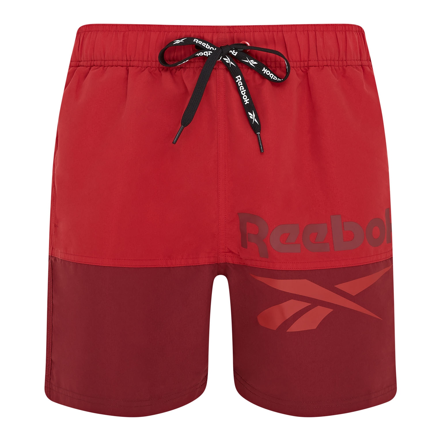 Badeshorts REEBOK "Rory", Herren, Gr. XL, N-Gr, rot (rot, burghund), Web, Polyester, unifarben, Sportlich, Badehosen, mit Kordeln Image