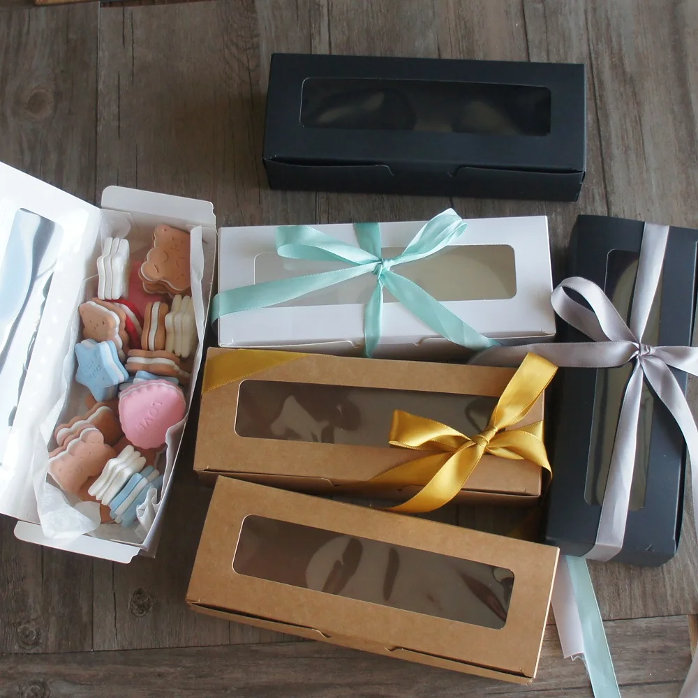 20,5*7,5*5 cm 10 stücke Reine Weiß Schwarz Kraft Box Design Papier Box Candy Cookie Schokolade seife Kerze Hochzeit Geburtstag Party DIY Image