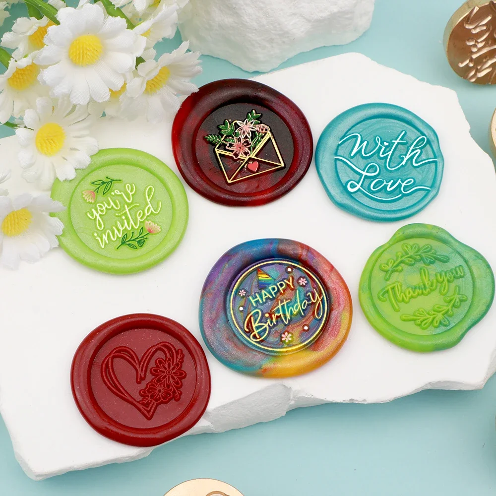 Sie sind mit Liebe eingeladen Wachssiegelstempel Vintage Siegelstempel Kopf für Scrapbooking Umschläge Hochzeitseinladungen Geschenkkarten Image