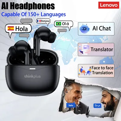 Wahl Lenovo XT52 AI Bluetooth 5.4 Kopfhörer AI Echtzeit-Übersetzung mit Meeting Record Kopfhörer Deep Bass Musik Ohrhörer Image
