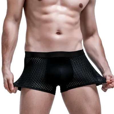 5er-Pack Herrenunterwäsche, Herren-Boxershorts aus Eisseide, Sport-Boxershorts, bequemer Sommer, Image