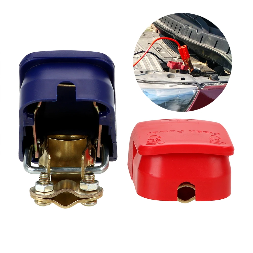 Autozubehör Autobatterie klemmen Anschluss klemmen ein Paar Schnell spanner heben positive und negative Elektrode ab Image