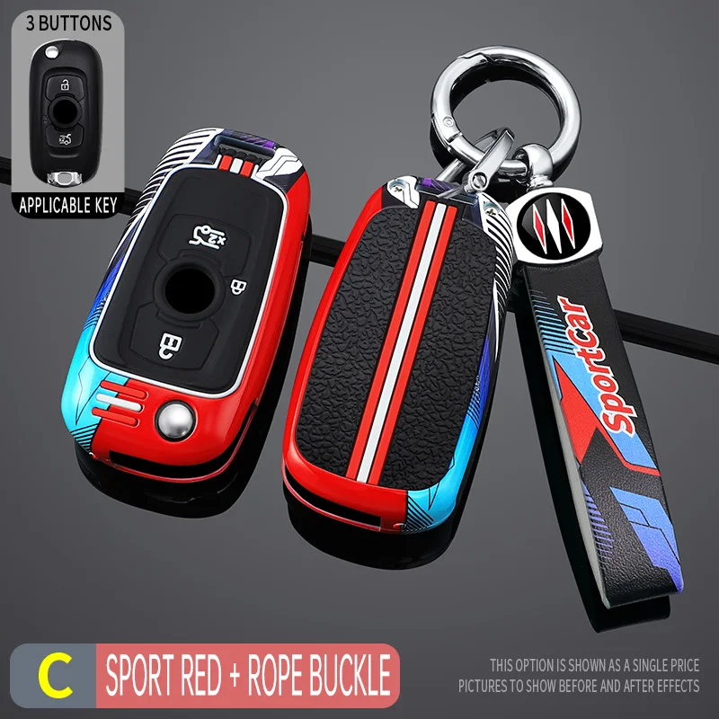 2 3 Tasten Racing Style Autoschlüsseletui Fob Cover für Opel Astra K Vauxhall für Buick Verano GT Excelle 2015 2016 2017 2018 2019 Image