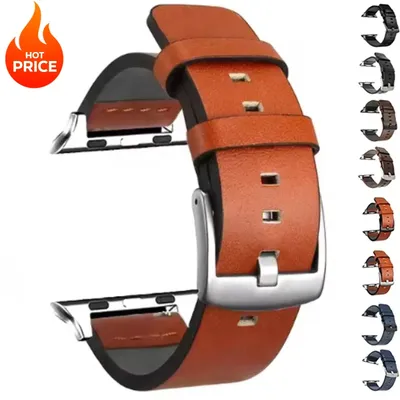 Lederarmband für Apple Watch Ultra 2 Band 49 mm S10 46 mm 9 8 7 45 mm 41 mm Hochwertiges Armband für IWatch Serie 6 SE 5 4 44 mm 40 mm Image