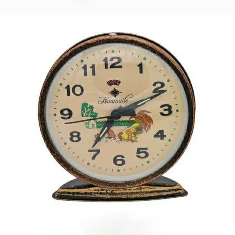 Mechanischer Wecker, Retro-Metall-Desktop-Uhren, Kinderzimmer, Nachttisch, Uhren, lautes Volumen, niedliche Heimdekoration, Artikel, Geschenk