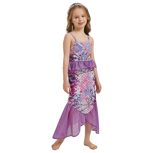 Meerjungfrau Prinzessin Meerjungfrau Kleid Themenparty-Kostüm Cosplay for Mädchen Kinder Karneval Maskerade Party Ferien Image