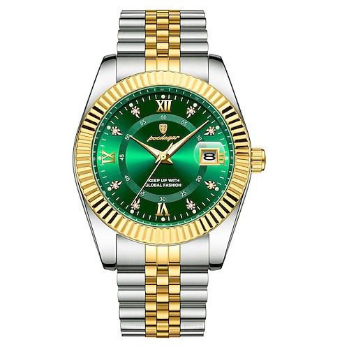 Herren Armbanduhr Wasserdicht Luminous Datum Männer Uhr Edelstahl Hochwertige Sport Herren Quarz Uhren