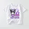 Kuromi Girl Birthday T Shirt Cartoon Number Baby Clothes Kawaii Cute Print Toddler Tee Shirt Summer Short Sleeve Kids Tops Gift