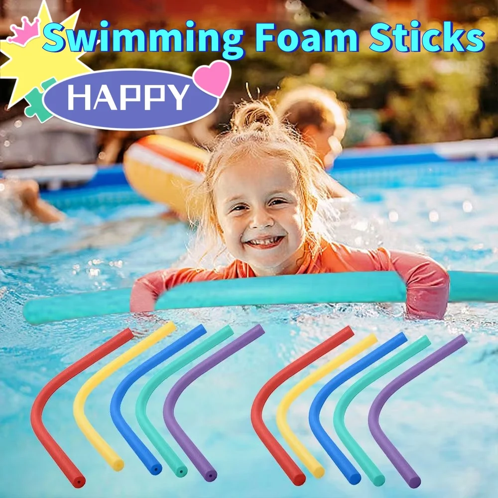 Bâton de nouilles de piscine pour enfants, bâton de flottabilité, aide à la natation, bâton de mousse coloré, aide au flotteur, mousse solide, accessoires de piscine pour enfants et adultes