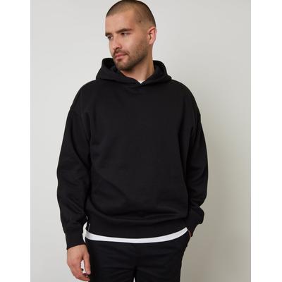 Threadbare Men's Black Relaxed Fit Pullover Hoodie