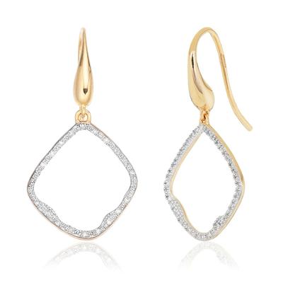 Riva Diamond Hoop Earrings, Gold Vermeil on Silver