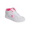 Sneaker DC SHOES "Manteca 4 Mid", Gr. 7,5(38,5), weiß, hot pink, 59.27% Leder, 40.73% Synthetikmaterial, Schuhe