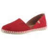 Espadrille VERBENAS "CARMEN SERRAJE", Damen, Gr. 38, rot, Veloursleder, klassisch, Schuhe, Schlupfschuh, Sommerschuh, Loafer mit typischem Jute-Rahmen