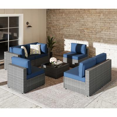 8 Piece Sectional Seating Group with Cushion