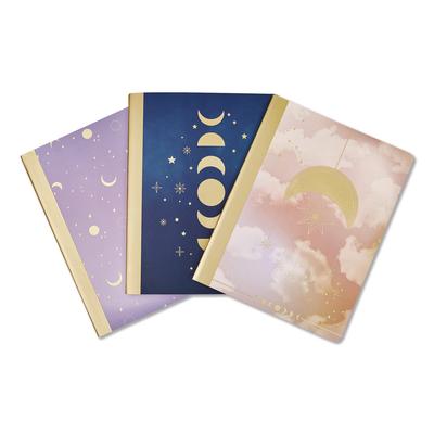 Eccolo Celestial Body Composition Book, Medium/College Rule, Assorted Cover Colors and Designs, (80) 9.75 x 7.5 Sheets, 3/Pack (WLBST840A3PACK)