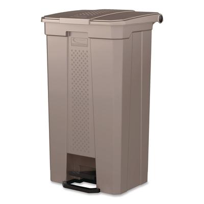 Suncast Commercial Step-On Trash Can, 23 gal, Resin, Platinum Metallic (SUATCST23)