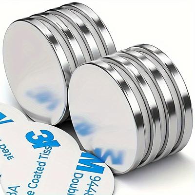 TEMU 4/6/8pcs 30x3mm Magnet With Adhesive Back, Refrigerator Magnet, Whiteboard Refrigerator Magnet, Suitable For Home, Kitchen, Refrigerator, Office And Other Image