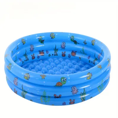 100Cm three-ring round inflatable ball pool for infants and children, swimming pool, paddling pool, sand pool