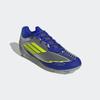 Fußballschuh ADIDAS PERFORMANCE "F50 LEAGUE MESSI FG/MG", Gr. 44,5, silber metallic, solar gelb, lucid blau, Synthetik, Textil, sportlich, Schuhe