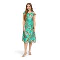Chiffonkleid BETTY BARCLAY "Betty Barclay Damen Sommerkleid Chiffonkleid figurbetont", Damen, Gr. 36, Normalgrößen, bunt (khaki, blau), Obermaterial: 100% Polyester. Futter: 100% Polyester., feminin, figurumspielend lang, Rundhals, Kurzarm, Kleider,...