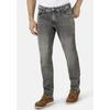 5-Pocket-Jeans HERO BY JOHN MEDOOX "Baxter Denim Relaxed Fit", Herren, Gr. 34, Länge 36, grau (grau wash), Denim/Jeans, 99% Baumwolle, 1% Elasthan, casual, straight fit lang, Jeans, Relaxed Fit Casual Clean Wash Denim Jeans für Herren