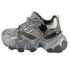 Plateausneaker BUFFALO "NORION", Damen, Gr. 41, grau (grau, silberfarben), Lederimitat, Textil, sportlich, Schuhe, Chunky Sneaker, Freizeitschuh, Schnürschuh mit Plateausohle