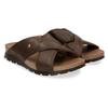 Pantolette PANAMA JACK "Salman", Herren, Gr. 44, braun (dunkelbraun), Nappaleder, vintage, casual, Schuhe, Sommerschuh, Hausschuh, Strandschuh mit Softfußbett