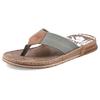 Zehentrenner RIEKER, Herren, Gr. 42, grau (grün), Textil, Lederimitat, sportlich, Schuhe, Sommerschuh, Schlappen, Poolslides, Badeschuh, mit Logoschriftzug, Topseller