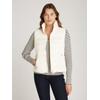 Steppweste TOMMY HILFIGER "LW DOWN FEMININE GLOSS VEST", Damen, Gr. L (40), weiß (ivory petal), Web, Obermaterial: 100% Polyamid, unifarben, casual, normal hüftlang, Westen, mit leichter Wattierung