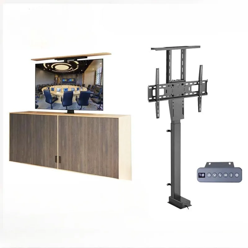 Elektrische TV-Hebehalterung mit verdeckter Oberseite – tragbarer Monitorständer zur Schrankmontage Image
