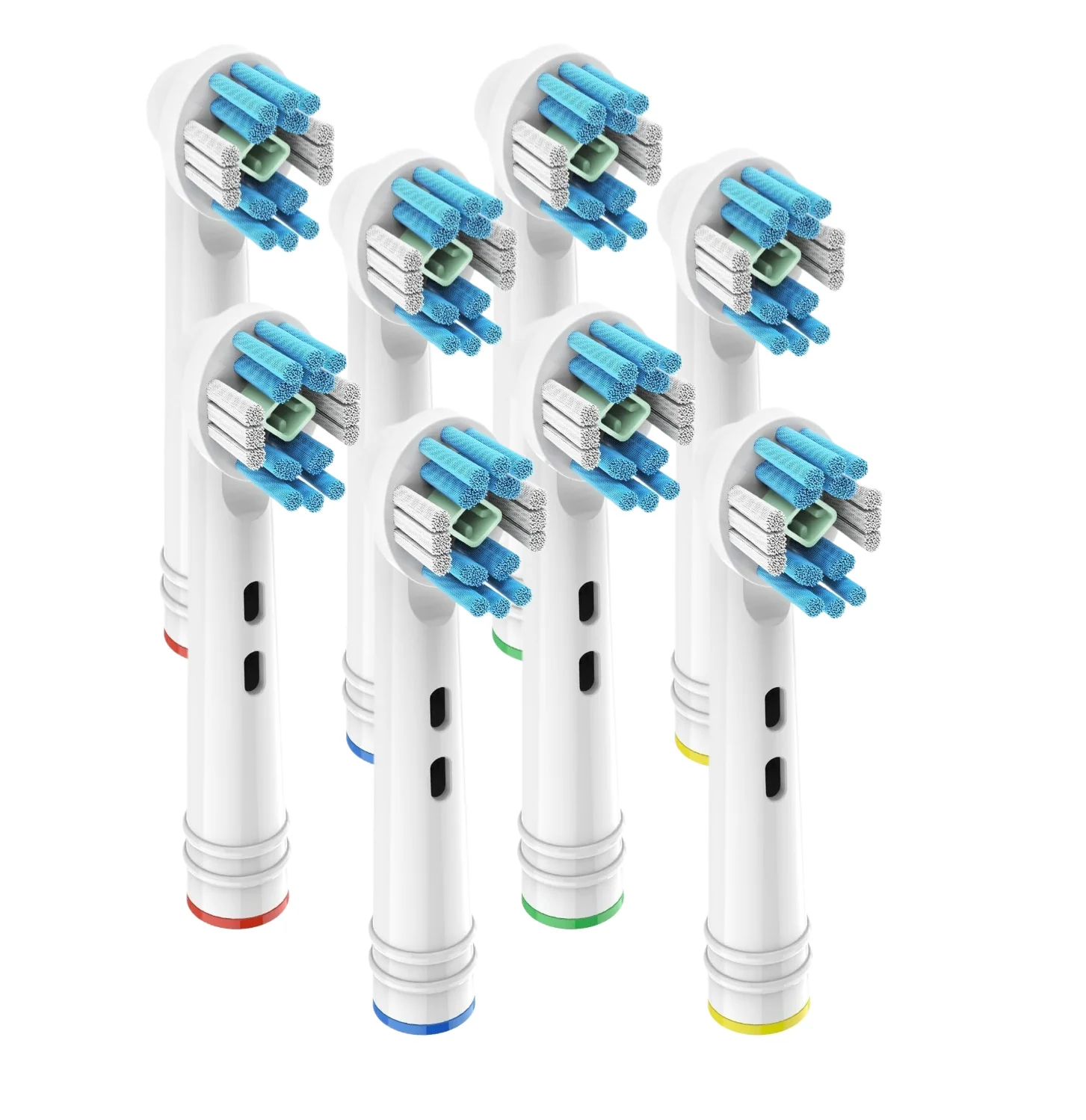 8Pcs Elektrische Zahnbürste Köpfe Düsen Für Oral B Braun 3D Weiß Ersatz Pinsel Köpfe Professionelle Bleaching Polnischen Zähne Image