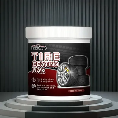 100g Auto Tire Cleaning Wax Rust Removal Car Detailing Rim Cleaner Brightening Renovate Tire Gloss Coating Auto Tire Maintenance