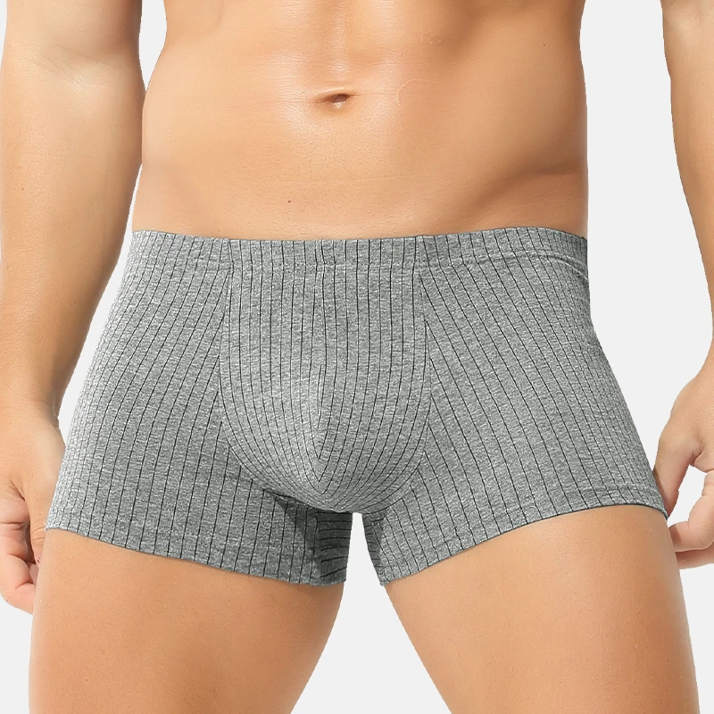 Herren unterwäsche aus reiner Baumwolle, einfache Boxershorts aus Baumwolle für Herren, bequeme, atmungsaktive Boxershorts für Sommer-Jungen Image