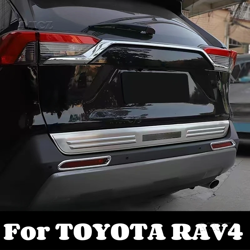 Für Toyota Rav4 2020-2022 Kofferraum Hecks chutz Trimm abdeckung Hecks toß stangen schutz Schweller Auto Heckklappen verkleidung dediziertes Zubehör Image