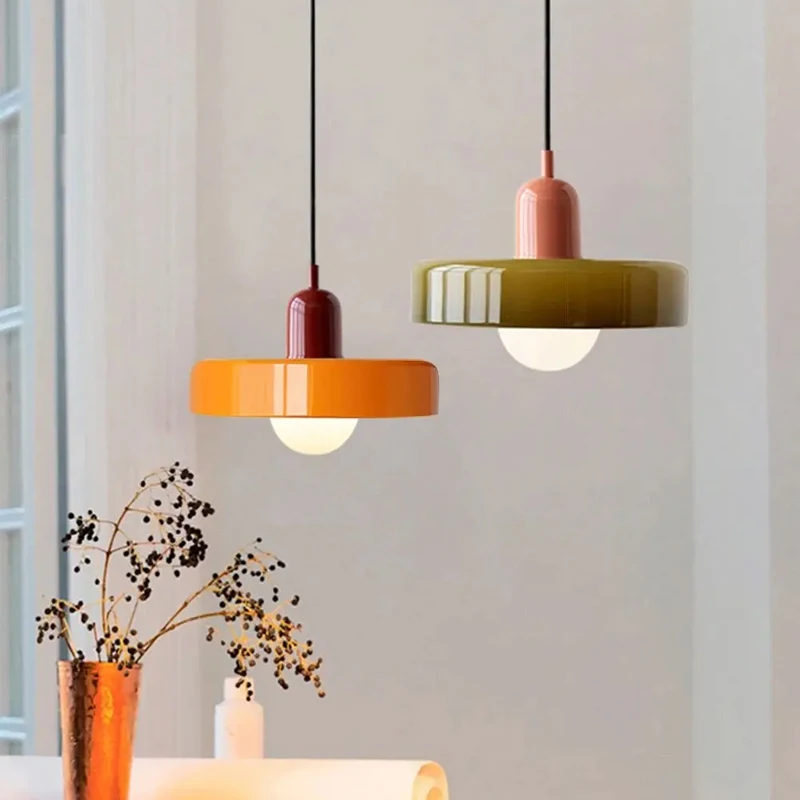 Glas Bauhaus Esszimmer Kronleuchter Wohnzimmer Schlafzimmer Café Bar Dekoration Kronleuchter Beleuchtung Pendelleuchte Hängende LED