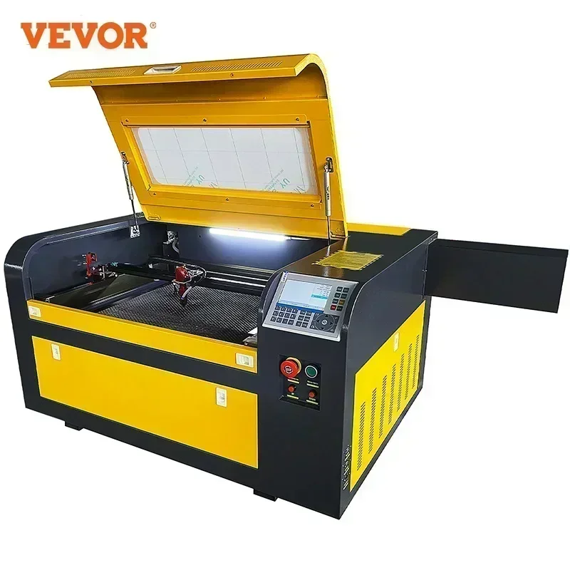 VEVOR 50W 60W CO2 Laser Graveur 40*60cm Laser Gravur Cutter Maschine RUIDA/M2 Controller für Acryl Holz Leder Handwerk Image