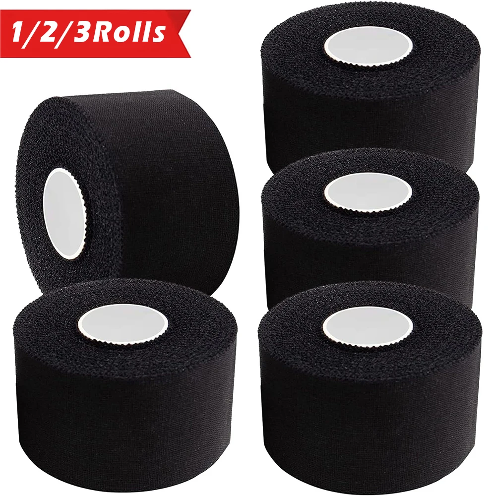 1/2/3 Rollen elastisches Sport-Sportband, atmungsaktiv, selbstklebend, Muskelgelenkstütze, Baumwollwickel-Verband für Fitnessstudio, Workout, Fitness Image