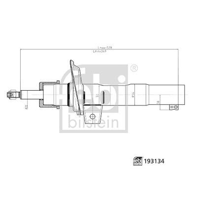 Febi Bilstein Stoßdämpfer [Hersteller-Nr. 193134] für Audi, Seat, Skoda, VW Image