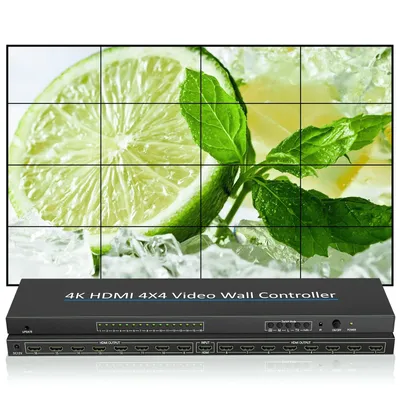 4K HDMI Video Wall Controller 4x4 16 Way TV Multi Screen Processor Video Splicer 2x2 2x3 3x3 2x5 2x6
