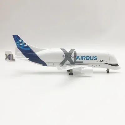 20cm Large Airplane Model Alloy material Airbus Beluga A300-600ST Transport Airplanes Plane Model