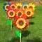 Moulin à vent tournesol coloré, Turbine éolienne pour pelouse, décoration de fête de jardin, Camping en plein air pique-nique, décor de jardin et de cour