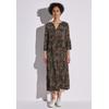 Midikleid STREET ONE, Damen, Gr. 34, EURO-Größen, braun (cub braun), Stoff, 100% Viskose, animal-print, casual, comfort fit Midi, Rundhals, 3/4-Ärmel Bündchen, Kleider, aus Viskose