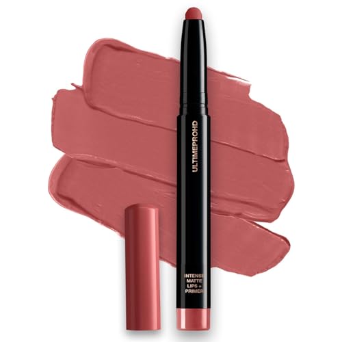 Ultim.e Pro HD Intense Matte Lipstick + Primer - Tea Rose (Nude), 1.4g | 9HR Long Stay | Flawless HD Matte Finish | Intense Color | Lightweight | Smooth Glide | Primer Infused