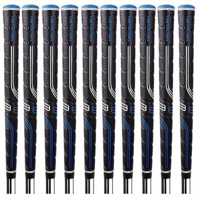 TEMU 10pcs Blue Jumbo Golf Grips, Soft Rubber, Anti-slip, For Iron/wood Clubs, Golf Accessory