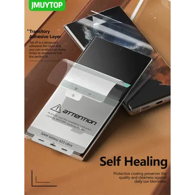 JMUYTOP 2 Pack Self Healing Film for Samsung Galaxy S25 24 23 22 Ultra 5G Screen Protector Full