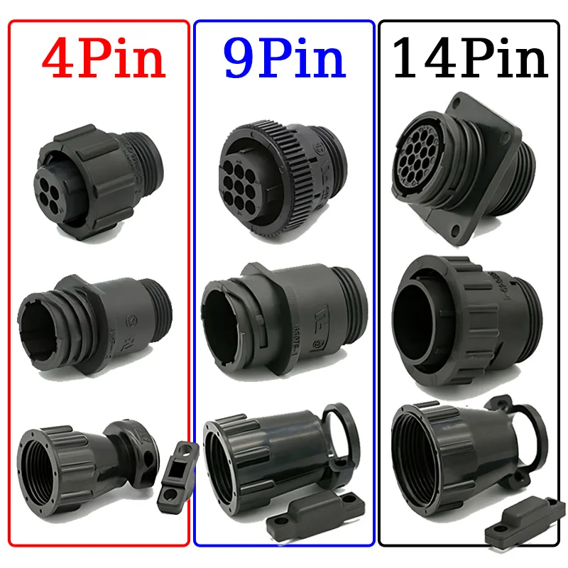 1/5/20/50Sets 4/9/14Pin AMP/TE Type Auto Sensor Plug Connector For SMEMA Car Plug With Pin 182649-1 206043-1 182916-1 183079-1