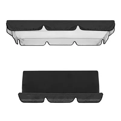 Garden Swing Canopy Seats Replacement Set Seats Covers + Swing Canopy Cover Waterproof Roof Canopy