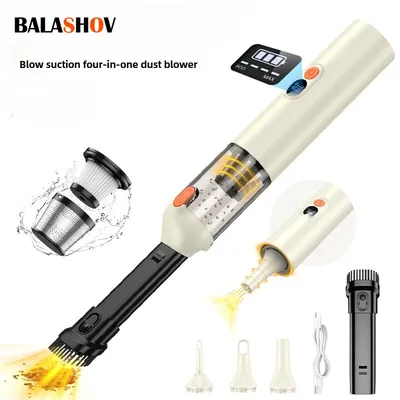 Tragbarer kabelloser Staubsauger zum Blasen und Saugen, integrierter 4-in-1 bürstenloser Handstaubsauger für den Heim- und Autogebrauch Image